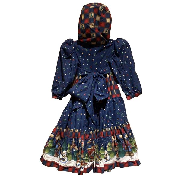 Daisy Kingdom Vintage Northwoods 3-Tier Girls Size 4 Winter Hooded Dress USA NWT - Picture 3 of 16